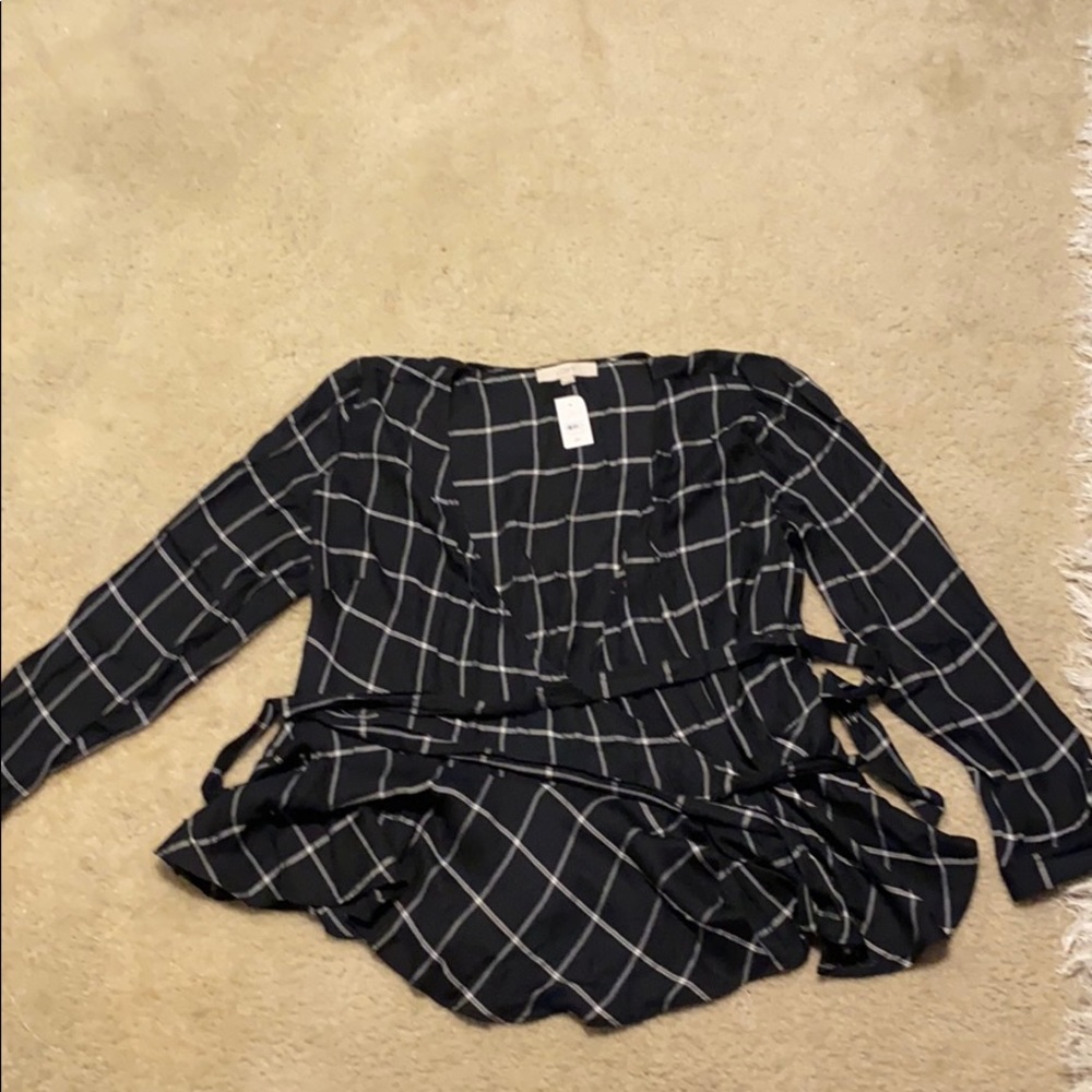 Loft Plaid Blouse
